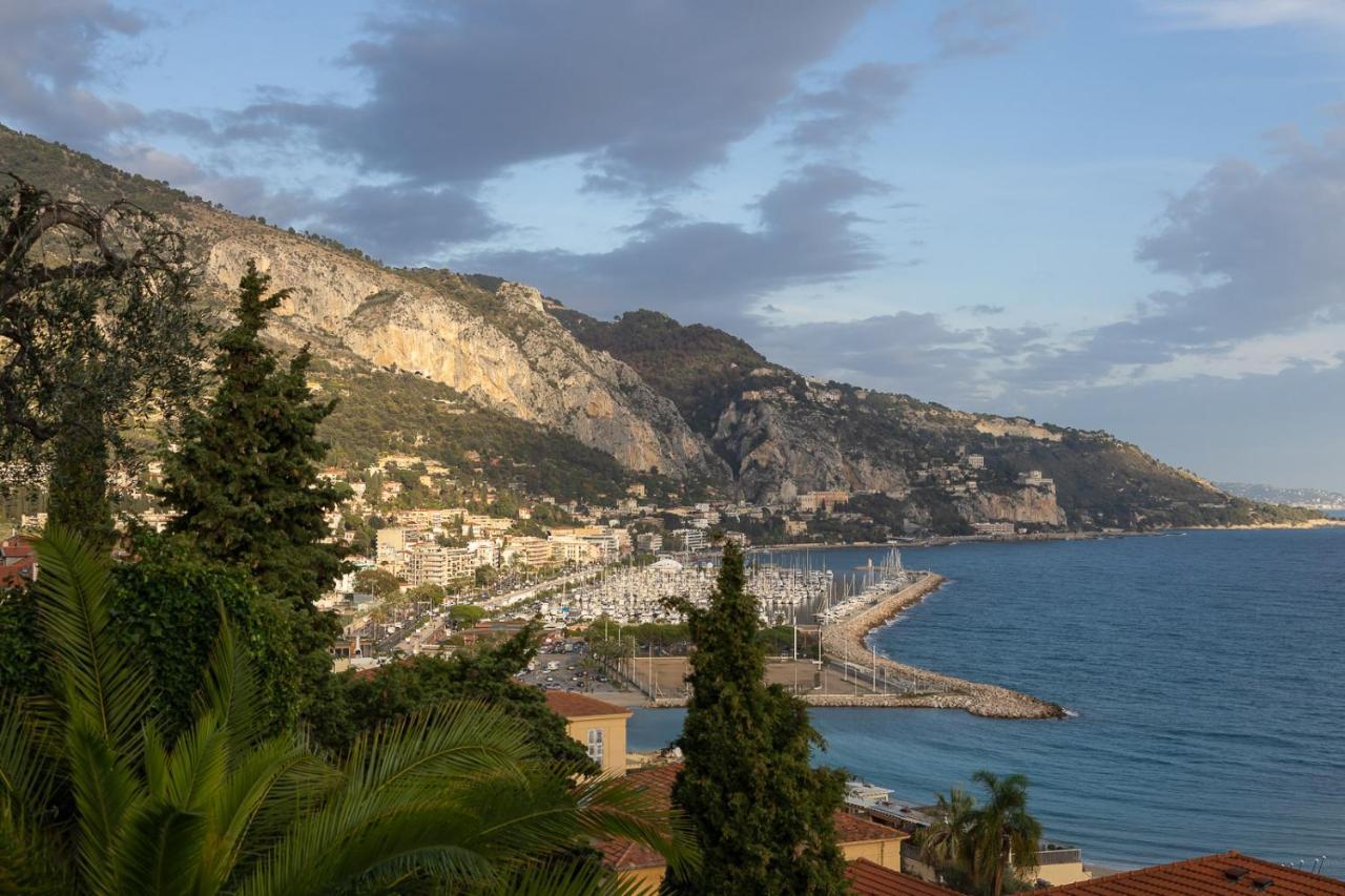 Villa L'Ensoleillee Vue Panoramique Mer, 250 M De La Plage Et Du Centre Ville ม็องตง ภายนอก รูปภาพ