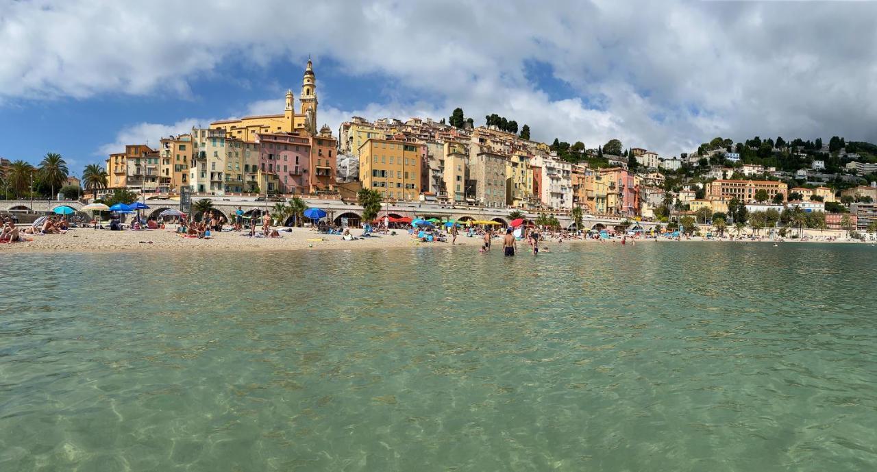 Villa L'Ensoleillee Vue Panoramique Mer, 250 M De La Plage Et Du Centre Ville ม็องตง ภายนอก รูปภาพ