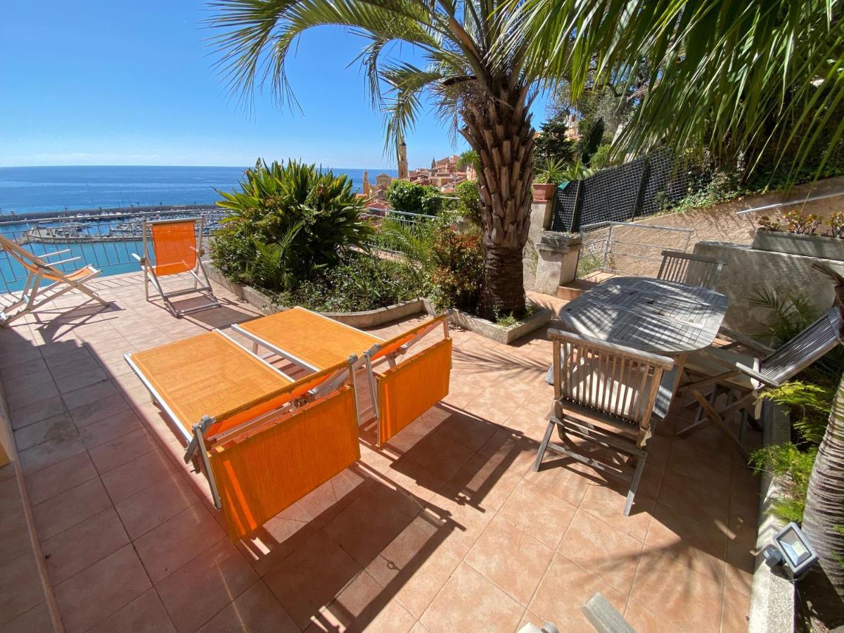 Villa L'Ensoleillee Vue Panoramique Mer, 250 M De La Plage Et Du Centre Ville ม็องตง ภายนอก รูปภาพ