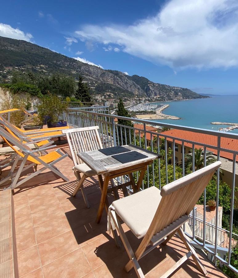 Villa L'Ensoleillee Vue Panoramique Mer, 250 M De La Plage Et Du Centre Ville ม็องตง ภายนอก รูปภาพ